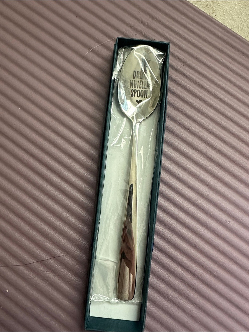 Engraved Stainless Steel 'DAD NUTELLA SPOON' in Silver